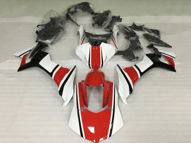 2015-2019 Yamaha YZF 1000 R1 Motorcycle Fairing - White Red Black
