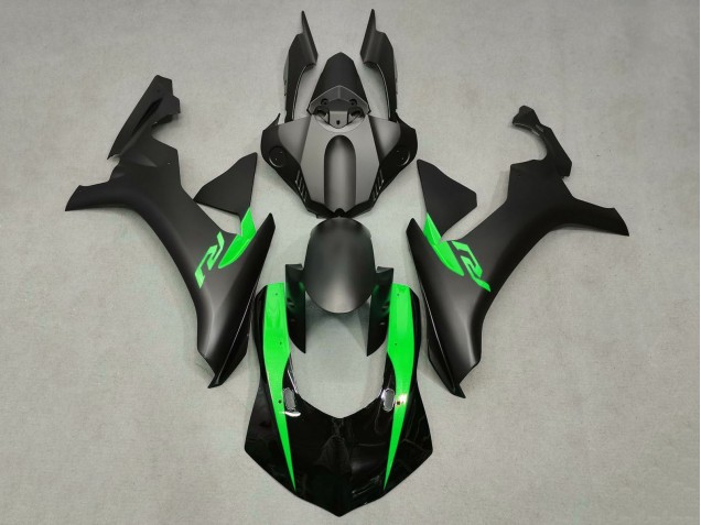 2015-2019 Yamaha YZF 1000 R1 Motorcycle Fairings - Matte Black Glossy Black Green