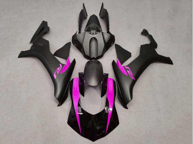 2015-2019 Yamaha YZF 1000 R1 Motorcycle Fairings - Matte Black Glossy Black Pink