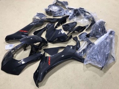 Custom 2015-2019 Yamaha YZF 1000 R1 Motorcycle Fairings - Faux Carbon Fiber Red Decal