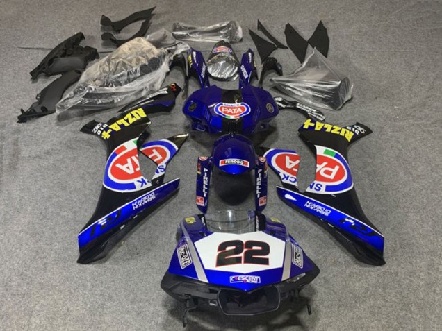 2020-2025 Yamaha YZF 1000 R1 Motorcycle Fairings - Blue White Black Red Pata