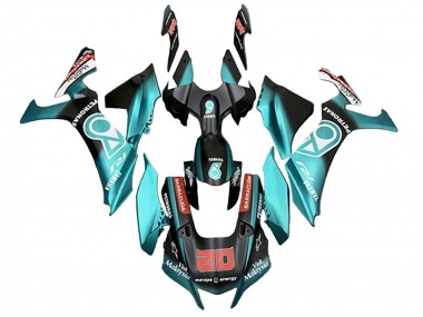 Custom 2020-2025 Yamaha YZF 1000 R1 Motorcycle Fairings - Turquoise Blue Matte Black Petronas