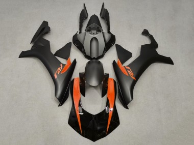 Custom 2020-2025 Yamaha YZF 1000 R1 Motorcycle Fairings - Glossy Black Matte Black Orange