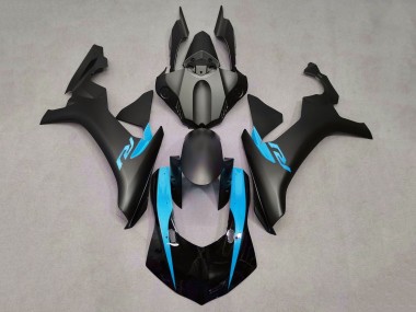 Custom 2020-2025 Yamaha YZF 1000 R1 Motorcycle Fairings - Glossy Black Matte Black Light Blue
