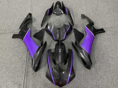 Custom 2020-2025 Yamaha YZF 1000 R1 Motorcycle Fairings - Faux Carbon Fiber Purple