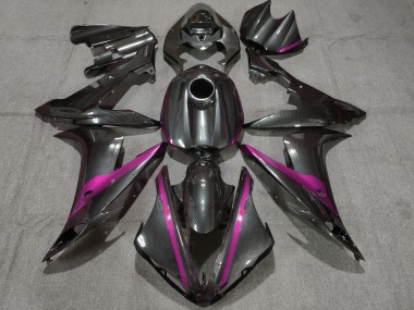 Custom 2004-2006 Yamaha YZF 1000 R1 Motorcycle Fairings - Carbon Fiber Style Pink