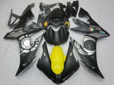 Custom 2004-2006 Yamaha YZF 1000 R1 Motorcycle Fairings - Matte Black Silver Yellow
