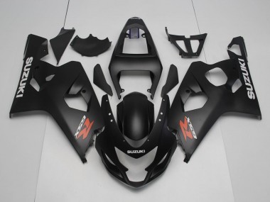 Custom 2004-2005 Suzuki GSXR 600 / GSXR 750 Motorcycle Fairings - Matte Black Red White