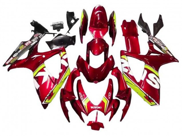 2006-2007 Suzuki GSXR 600 / GSXR 750 Motorcycle Fairings - Red Yellow White Black