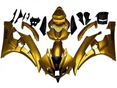 Custom 2006-2007 Yamaha YZF R6 Motorcycle Fairings - Gold