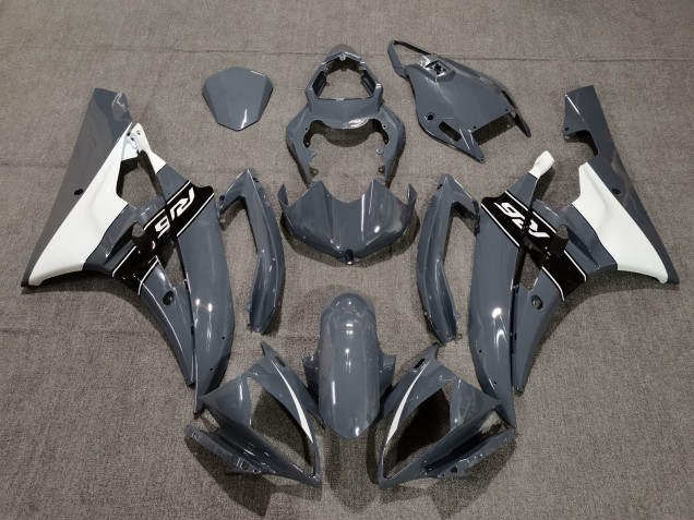 2006-2007 Yamaha YZF R6 Motorcycle Fairings - Nardo Grey White Black