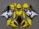 2006-2007 Yamaha YZF R6 Motorcycle Fairings - Yellow White Glossy Black Motul Michelin