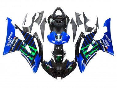 Custom 2008-2016 Yamaha YZF R6 Motorcycle Fairings - Blue Black Green Monster ENEOS Yamalube