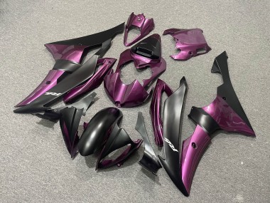 Custom 2008-2016 Yamaha YZF R6 Motorcycle Fairings - Purple Matte Black