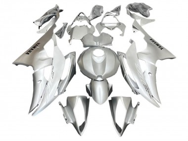 Custom 2008-2016 Yamaha YZF R6 Motorcycle Fairings - Silver White