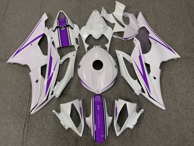 Custom 2008-2016 Yamaha YZF R6 Motorcycle Fairings - White Purple