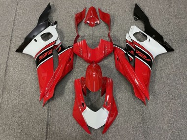 Custom 2017-2023 Yamaha YZF R6 Motorcycle Fairings - White Red Matte Black