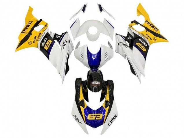 2017-2023 Yamaha YZF R6 Motorcycle Fairings - White Yellow Blue Black