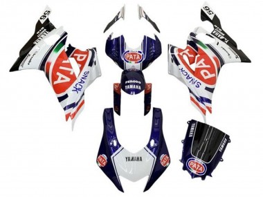 Custom 2017-2023 Yamaha YZF R6 Motorcycle Fairings - White Blue Red Black Pata