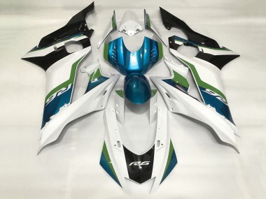 Custom 2017-2023 Yamaha YZF R6 Motorcycle Fairings - White Blue Green Black