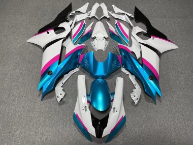 Custom 2017-2023 Yamaha YZF R6 Motorcycle Fairings - White Pink Blue Black