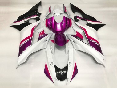 Custom 2017-2023 Yamaha YZF R6 Motorcycle Fairings - White Red Purple Black