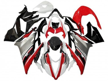 Custom 2013-2016 Triumph Daytona 675 Triple Motorcycle Fairings - White Red Silver Glossy Black