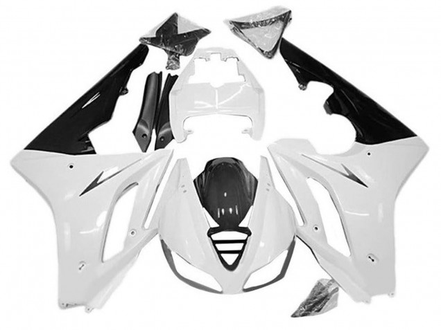 2009-2012 Triumph Daytona 675 Triple Motorcycle Fairings - White Glossy Black
