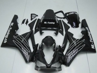 Custom 2009-2012 Triumph Daytona 675 Triple Motorcycle Fairings - Glossy Black White Claw