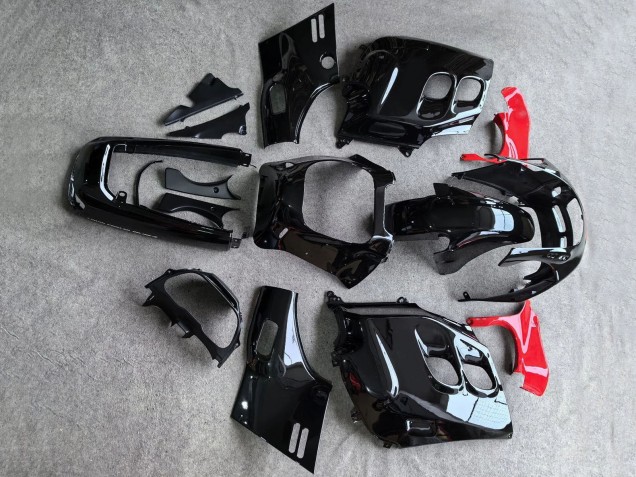 1987-1988 Honda CBR1000F Hurricane Motorcycle Fairings - Glossy Black Red
