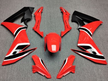 Custom 2014-2016 Honda CBR650F Motorcycle Fairings - Red Matte Black