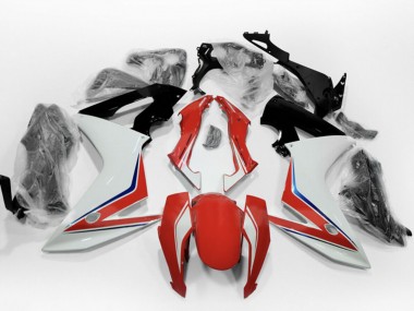 Custom 2014-2016 Honda CBR650F Motorcycle Fairings - White Blue Red