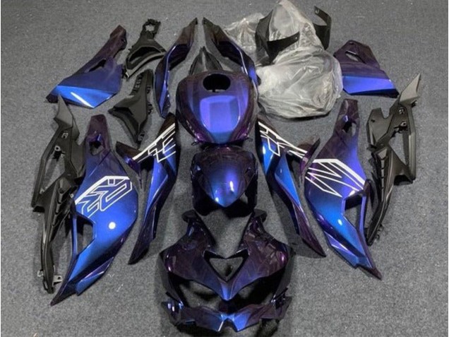 2019-2025 Kawasaki ZX4R ZX-4RR Motorcycle Fairings - Purple Blue Gradient