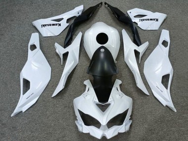 Custom 2019-2025 Kawasaki ZX4R ZX-4RR Motorcycle Fairings - White Matte Black