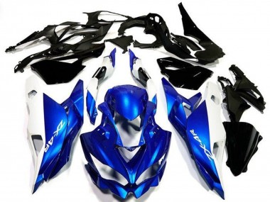 Custom 2019-2025 Kawasaki ZX4R ZX-4RR Motorcycle Fairings - White Blue