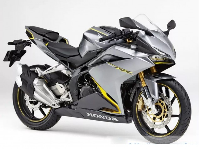 2017-2022 Honda CBR250RR Motorcycle Fairings - Silver Yellow Matte Black