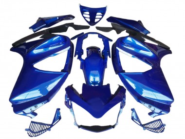 Custom 2002-2016 Honda ST1300 Motorcycle Fairings - Blue Matte Black