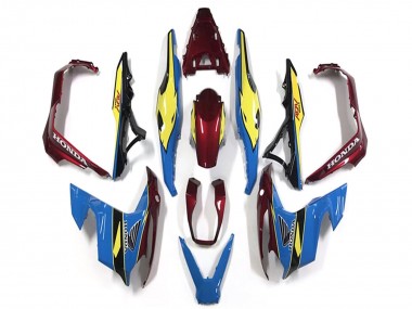 Custom 2018-2021 Honda ADV150 Motorcycle Fairings - Blue Yellow Red