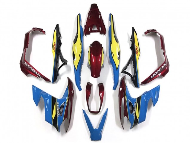 2018-2021 Honda ADV150 Motorcycle Fairings - Blue Yellow Red