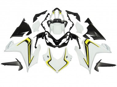 Custom 2022-2023 Honda CBR500R Motorcycle Fairings - White Neon Yellow Matte Black