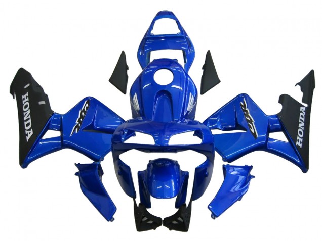 2003-2004 Honda CBR600RR Motorcycle Fairing - Blue Matte Black