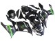 2018-2024 Kawasaki EX400 Motorcycle Fairings - Matte Black Green Monster Showr Snow