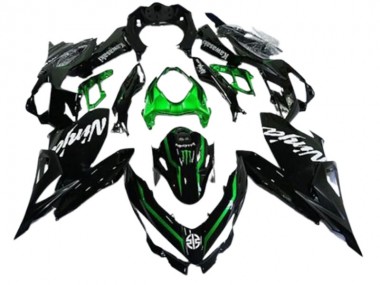 Custom 2018-2024 Kawasaki EX400 Motorcycle Fairings - Glossy Black Green Monster