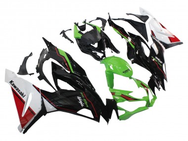 Custom 2019-2022 Kawasaki ZX6R Motorcycle Fairings - Green Glossy Black White Red