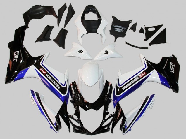 2011-2024 Suzuki GSXR 600/750 Motorcycle Fairings - White Blue Black Alstare