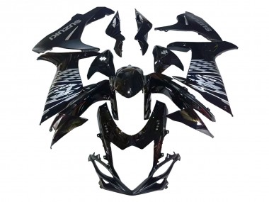 Custom 2011-2024 Suzuki GSXR 600/750 Motorcycle Fairings - Glossy Black Silver