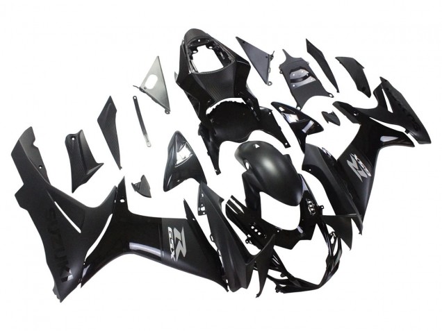 2011-2024 Suzuki GSXR 600/750 Motorcycle Fairings - Matte Black Glossy Black