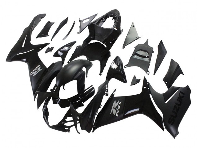 2011-2024 Suzuki GSXR 600/750 Motorcycle Fairings - Matte Black Glossy Black