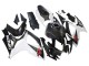 2006-2007 Suzuki GSXR 600/750 Motorcycle Fairings - Black White Carbon Fiber Style