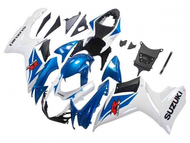 2011-2024 Suzuki GSXR 600/750 Motorcycle Fairings - Blue White